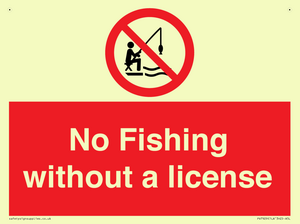 No Fishing without a license